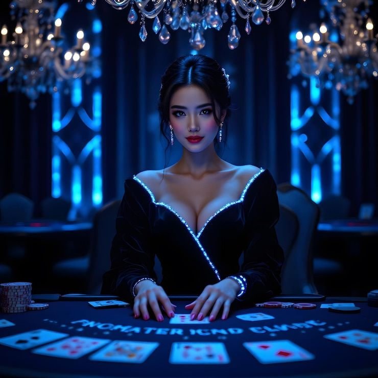 Evolution Gaming live-dealer studio on dewijoker slot showing real dealer and gaming table