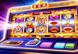 Fortune Tiger slot game interface showing five reels and tiger-themed symbols on dewijoker slot